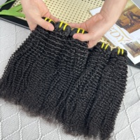 Extensions de Cheveux Humains Vierges Bruts Indiens Afro Crépus Bouclés en Lots, Grade 12A 15A, Non Traités, Double Drawn, Fournisseur pour le Dropshipping