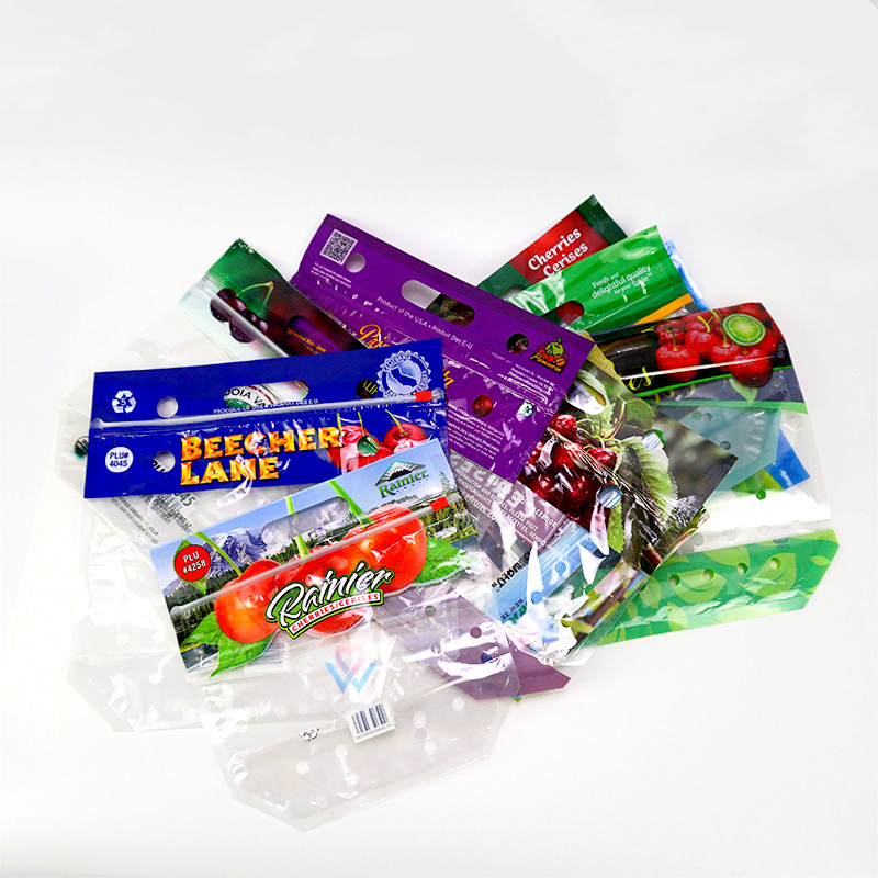 Resealable Fruits Vegetable Plastic Zip Lock Food Packaging Bag