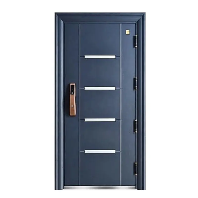 Современная наружная металлическая входная дверь, стальные охранные главные ворота, входная дверь