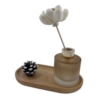 Bouteille de diffuseur de roseau de luxe 50ml 100ml 200ml conteneurs en verre noir vides bouchon à vis pour sérums de soins de la peau utilisation décorative à la maison