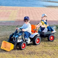 Jouet de voiture d'excavatrice électrique pour enfants, à monter soi-même, télécommande, alimenté par batterie, en plastique, pour garçons, 3-6 ans, blanc jaune, 6 roues