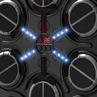 Cible de boxe musicale intelligente murale avec lumière LED et jeu de réaction audio pour le fitness à domicile
