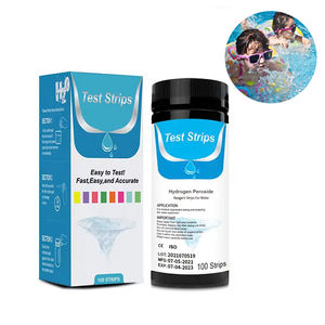 Bandelettes de test d'<span class=keywords><strong>eau</strong></span> sans <span class=keywords><strong>chlore</strong></span> OPA pour usage domestique, OEM ODM, 100 bandelettes, peroxyde d'hydrogène H2O2 0-100 ppm - Product Image 1