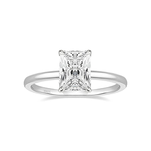 Anillo de Compromiso CANNER de 3 Quilates, Anillo de Promesa, Corte Radiante, Solitario, Circonita Cúbica, Anillo de Boda - Product Image 1