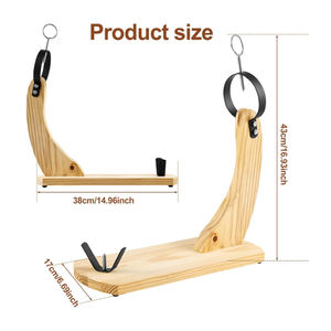 Soporte de madera para jamón para tallar jamones españoles, estante para jamón con almohadillas antideslizantes, soporte <span class=keywords><strong>profesional</strong></span> para tallar jamón, utensilios de cocina - Product Image 6