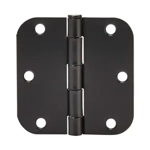 3.5 Inches 4 Inches Oil Rubbed Bronze Matt Black Door Hinges With 5/8" Radius Corners American Style Interior Pivot Door Hinge