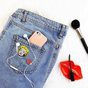 Hot Sale Iron on Peach Eye Skull Lips Rose Woman Patch for Clothes Bag Decoration - Product Image 2