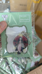 2000 estilos de alta calidad 5cm tamaño Japón Anime dibujos animados llaveros Attack on Titan acrílico de doble cara llavero anillo - Product Image 6