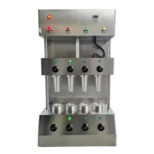Factory Supply Electric Ice Cream Cone Making Machine / Bakery Automatic 4 Molds Edible Cone Cup Making Machine