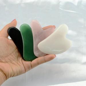 2019 schwarz Obsidian gesichts Healing Gua Sha werkzeug Schönheit Gesichts <span class=keywords><strong>Massor</strong></span> - Product Image 3