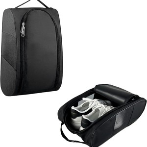 Shoe Storage Bag Black Breathable Mesh Travel Sports Shoe Bag For Gym And Outdoor Use - Product Image 1
