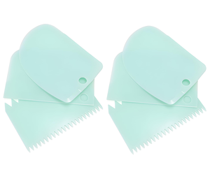 Juego de 3 piezas de silicona azul para repostería: cortador, espátula y alisador personalizado para pasteles y repostería - Product Image 1