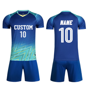Maillot de football à manches courtes, ensemble uniforme de football, vente chaude, 26, personnalisable, équipe, club, tenue d'entraînement, tissu polyester, col en V - Product Image 2