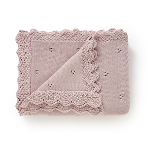 Mantas de Bebé Mimixiong OEKO Tex, Tejidas con Borde de Concha, Diseño Tallado, Color Sólido, Suaves, Transpirables, de Algodón - Product Image 1