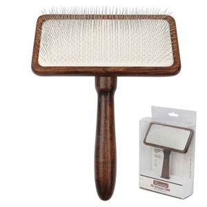 עבודת יד ידידותית לסביבה מעץ מלא חתול גרימת מברשת דפיכת מסרק עבור בית לחיות מחמד ניקוי פרווה - Product Image 3