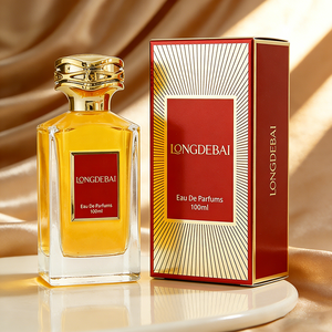 Frasco de Perfume de Vidrio de Lujo, Elegante y con Fragancia, Cuadrado Irregular, Vacío, con Pulverizador de Bomba, 30ml, 50ml, 100ml, con Caja de Regalo - Product Image 1