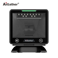 Escáner de Código de Barras de Escritorio Cuadrado A-90, Plataforma Manos Libres, Lector de Códigos QR 1D 2D con Cable USB para Kioscos de Autoservicio y Supermercados