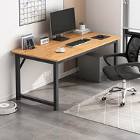 Bureau d'étudiant rectangulaire simple, table longue, taille personnalisée, couleur du plateau au choix, mobilier scolaire pour salle de classe, salle de réunion, salle d'étude