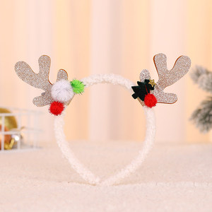 Serre-<span class=keywords><strong>tête</strong></span> de Noël à motif de <span class=keywords><strong>dessin</strong></span> animé et pince à cheveux en forme de bois de cerf avec décoration lumineuse - Cadeau de costume de fête - Product Image 6