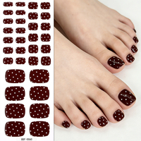 Nouveaux produits – Autocollants pour ongles de pieds en gel véritable, sans cuisson, faux ongles à presser, sans UV, pour nail art des pieds