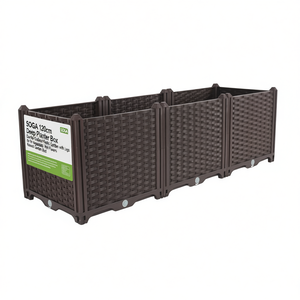 SOGA Fioriera Profonda 120cm in Plastica con Gambe per Ortaggi Erbe Fiori, Letto da Giardino Rialzato per Esterni - Product Image 1