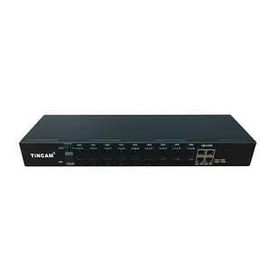 TiNCAM Gigabit Ethernet Switch 18 * SFP + 4 * RJ45 Port Metal Network Switch Ethernet Switch LAN Media Converter Fibra óptica