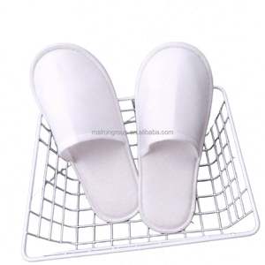 Serviette éponge de luxe à bout ouvert pantoufles d'hôtel pantoufles éponge à bout ouvert bon marché avec logo personnalisé - Product Image 3