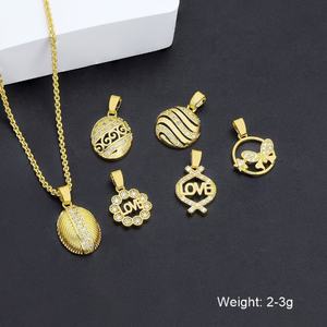 เครื่องประดับทองชุบ 24K คุณภาพส่งออกสำหรับผู้หญิง จี้รูปหัวใจมินิมอลแบบปรับแต่งได้ - Product Image 6