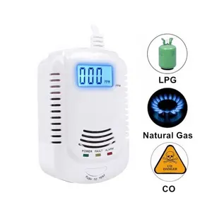 Huishoudelijke Standalone Co Gas Alarm Combo Slimme Stem Lcd Indicatie Gecombineerde Gas & Koolmonoxide Detector