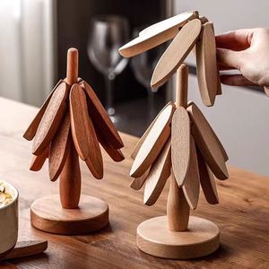 Posavasos con diseño de árbol, luna y estrellas, modelos de monedas, adornos decorativos para mesas de restaurante, manteles individuales, posavasos, alfombrilla aislante para árbol de Navidad - Product Image 6