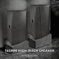 FUNINC FN-8211 165mm High Pitch Professional PA Loudspeaker 8Ohm 2 Kanal Cangkang Kayu 110-240V Tegangan Lebar Penguat Suara