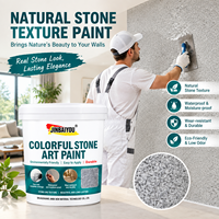 Peinture de Sable Colorée JinBaiYou Mara, Revêtement Mural Effet Pierre Écologique, Application Simple pour la Décoration Intérieure et Extérieure