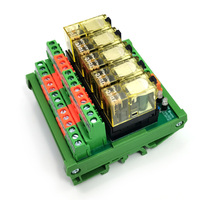Module de relais miniature scellé à faible consommation Shimaide DC24V 5 canaux 2CO DPDT 8A à bornes à vis SMD-05DO-2CO-DRY-SC-DC24V LED