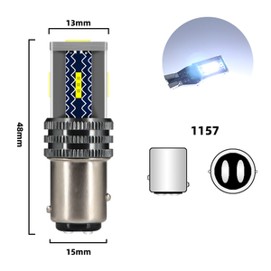 Ampoules LED Canbus 1156 1157 T20 7440 7443 sans erreur, super lumineuses, blanc 6000K, pour clignotants, feux de recul, feux stop et feux arrière de voiture, 12V-24V - Product Image 1