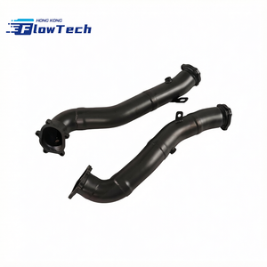 Stainless Steel Downpipes Black Coated for Audi C7 C7.5 S6 S7 4.0T V8 Performance - Product Image 2