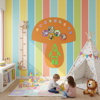 Tableau Blanc Interactif Magnétique Effaçable Écologique Style Art Déco pour Dessin et Apprentissage des Enfants, Anniversaire, Maison et École