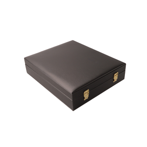 Hộp đựng trang sức bằng da PU màu xám trắng thủ công cao cấp, dùng để trưng bày nhẫn, bông tai, dây chuyền, vòng tay, bộ trang sức - Product Image 4