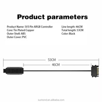 Controlador ARGB SATA Power Light Bar Controller 5V3Pin Halo RGB Controller SATA a ARGB