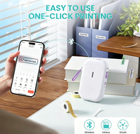 Imprimante d'étiquettes thermique portable mini mobile avec capacité de papier de 15 mm, batterie de 1200 mAh, résolution 203 dpi, en stock