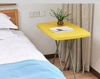 Table pliante réglable portable pour ordinateur portable, table d'étude, mesa plegable, table pliante à ciseaux en plastique