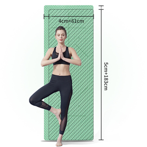 Eco Vriendelijke Dubbele Laag <span class=keywords><strong>Tpe</strong></span> <span class=keywords><strong>Yoga</strong></span> <span class=keywords><strong>Mat</strong></span> 6Mm Dikke Oefening Fitness <span class=keywords><strong>Mat</strong></span> Met Positie Lijn - Product Image 6