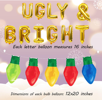 Ballons en aluminium et guirlande décorative UGLY & BRIGHT pour la fête de Noël, la maison, la cheminée et la décoration murale