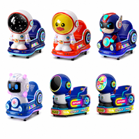 Voiture à bascule en plastique pour enfants, jouet à monnayeur, équipement d'amusement pour aire de jeux intérieure, en matériau PP durable et sûr