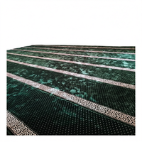 Tapis de mosquée durable et résistant en nylon/laine à poils longs, facile à nettoyer, antidérapant, couleur rouge