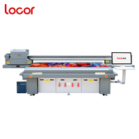 Impresora UV de Cama Plana Grande Locor 2513, Impresora Plana UV LED de Gran Formato, Impresora de Inyección de Tinta UV para Vidrio, Madera y Azulejos
