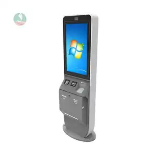 Touch screen free standing machine hotel tourist information kiosk for traveler checking in