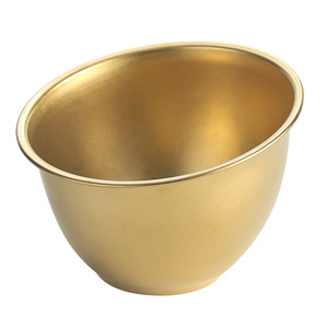 Stainless Steel Bowl Set For Food Service Dishwasher Safe 4 Piece Mixing Bowls With Gold And Silver Finish - Product Image 2