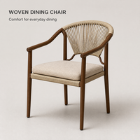 Ensemble de salle à manger d'extérieur moderne de luxe en teck massif, table et chaises de bistrot, mobilier pliable pour parc, plage, hôtel, villa