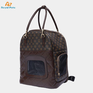 Sıcak satış lüks Premium deri Pet köpek taşıyıcılar küçük köpek taşınabilir evcil hayvan taşıyıcı sırt çantası - Product Image 6