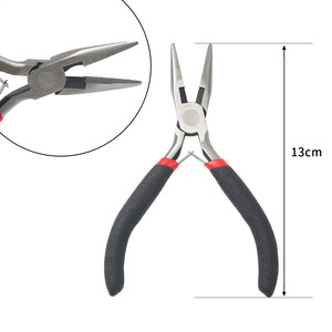 Kit de pinces à bijoux professionnelles en acier métrique OEM avec poignée noire antidérapante, outils de raccordement et de fixation multi-types, pinces obliques - Product Image 2